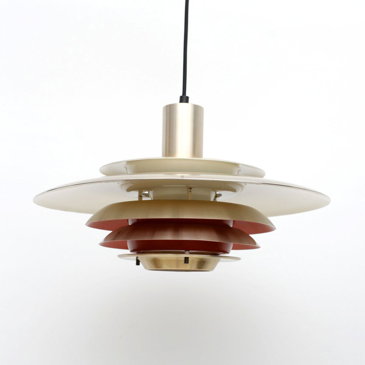 Mid century gold pendant lamp, Denmark 1960s