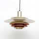 Mid century gold pendant lamp, Denmark 1960s