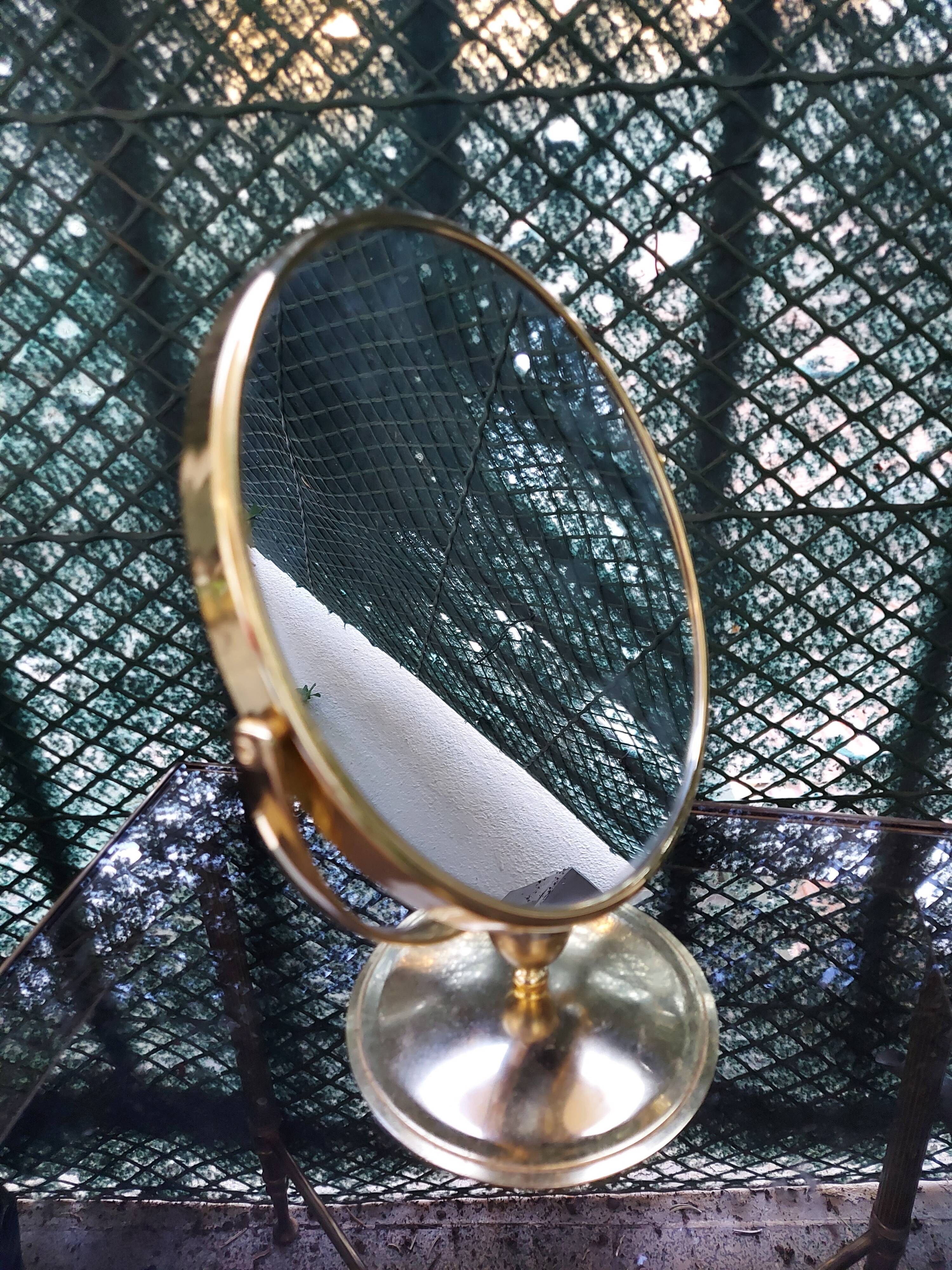 Brass psyche mirror