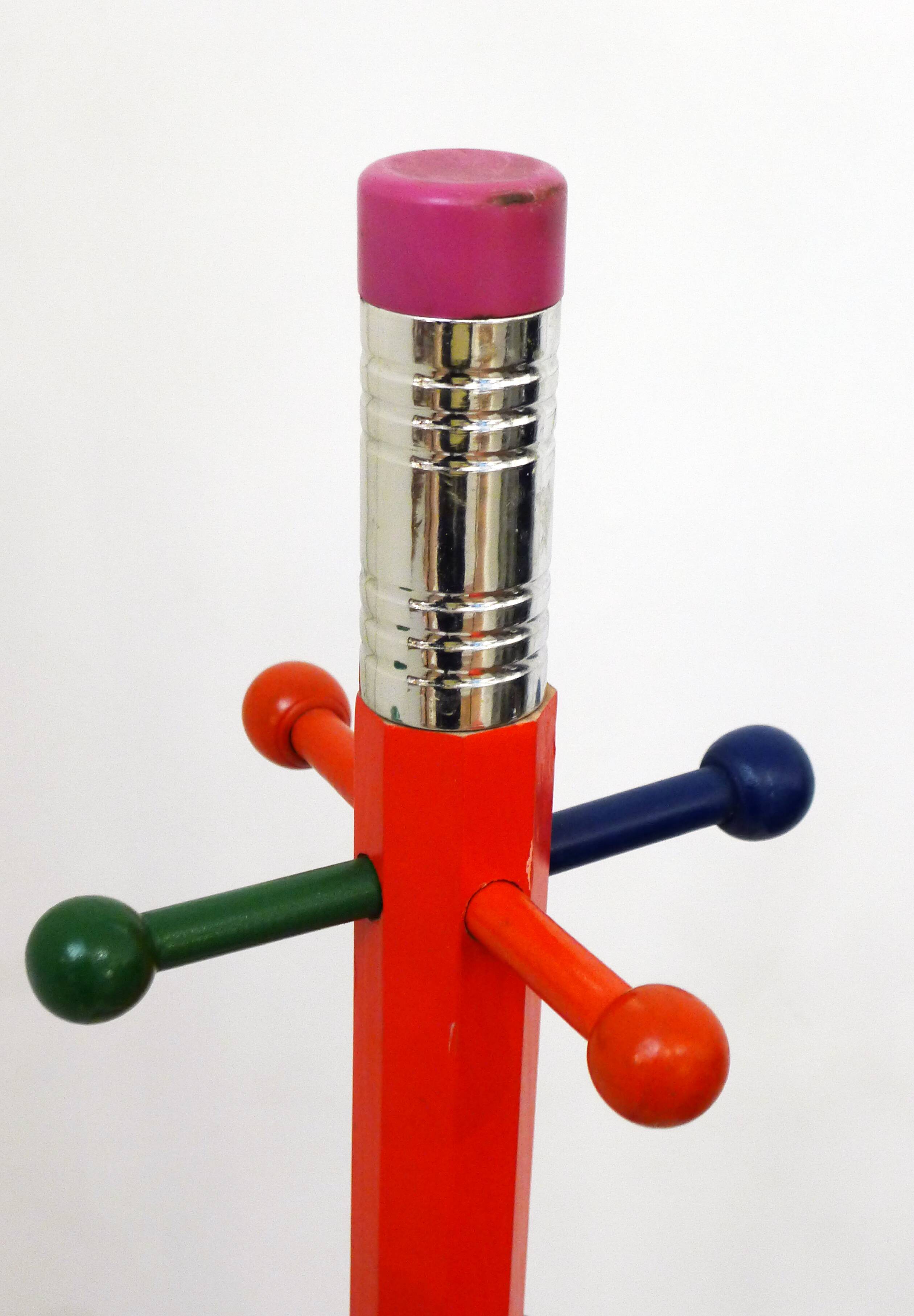 Coat rack colored pencil