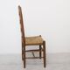 Architectural high-back chairs, straw seat, set of 4.