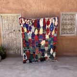 Moroccan carpet Boucherouite colored - 145 x 179 cm