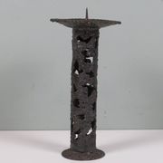 Brutalist wrought iron chandelier, European craftsmanship, 1960s.
