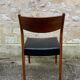 Vintage Scandinavian chairs in wood and leatherette restored