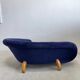 Vintage Organic Form Curved Velvet Sofa, Late 20th Century