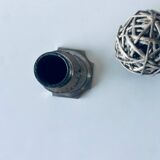 Silver metal candle holder