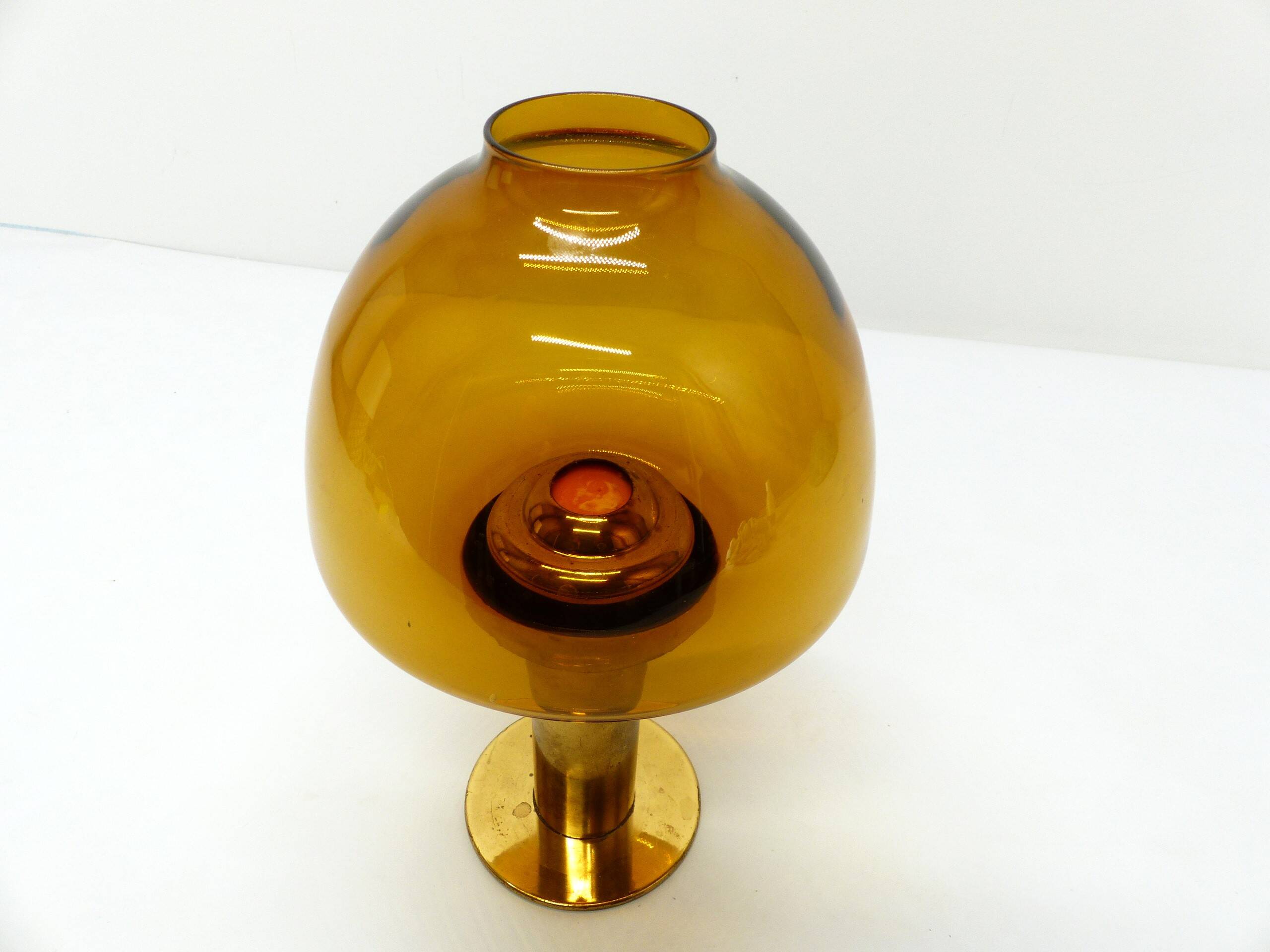 Scandinavian candle holder Hans-Agne Jakobsson Claudia honey L102/27 1960