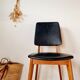 Chaise scandinave ancienne piétement compas