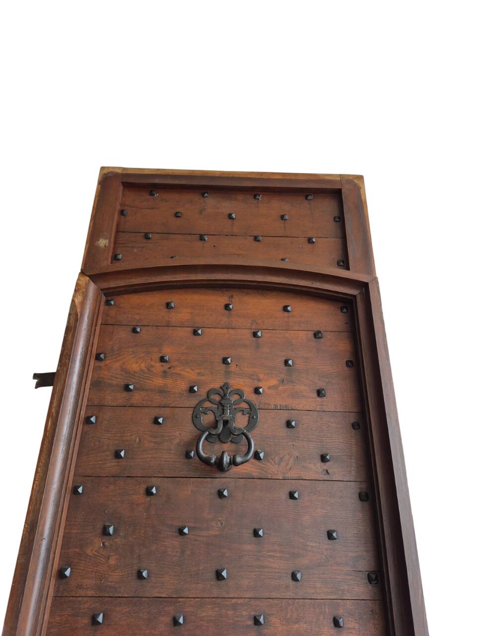 hand-forged studded castle doors + frame from the 1800s/1900s