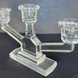 Paire de chandeliers en cristal