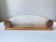 Retro 1950s flower tray in wood and glass