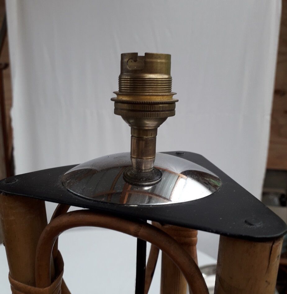 Floor lamp 60s design rattan