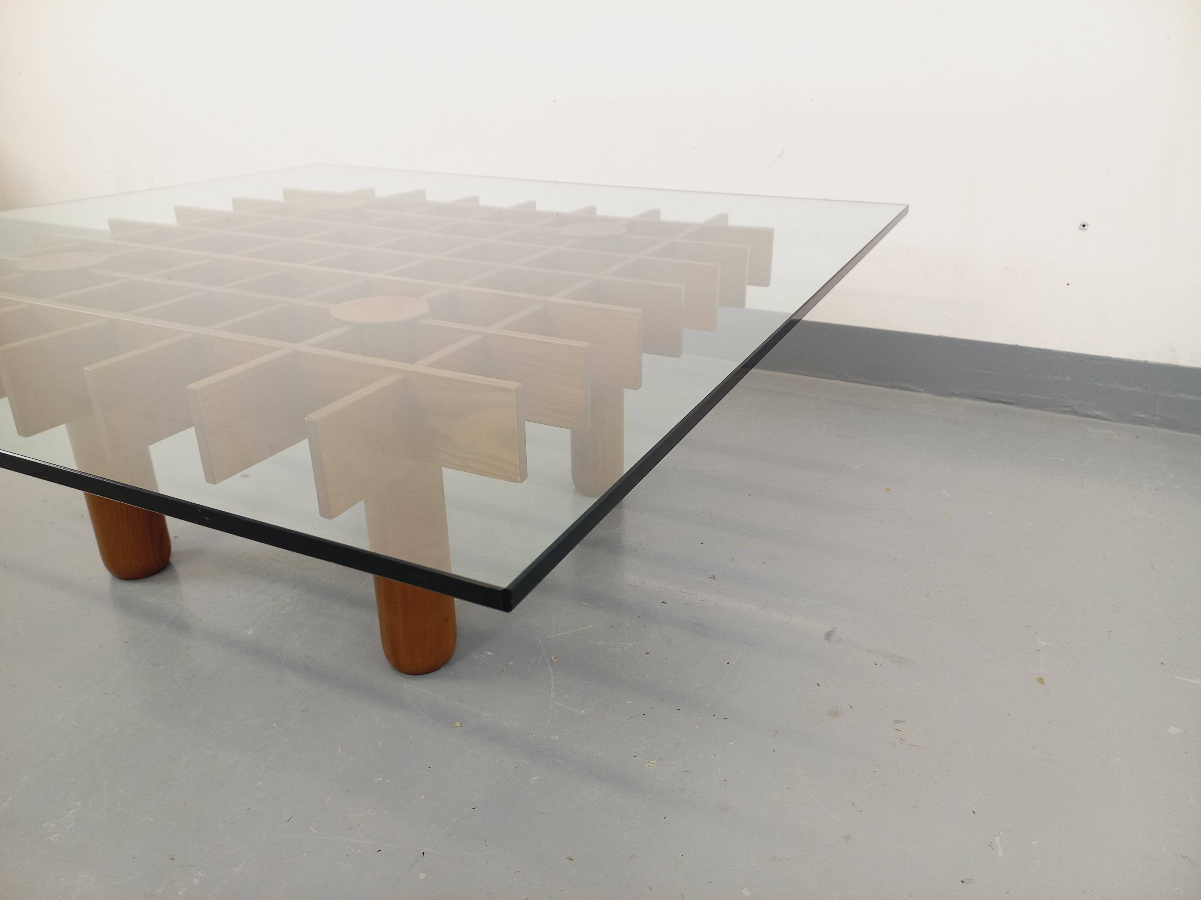 Vintage Italian square coffee table Kyoto by Gianfranco Frattini for Knoll