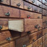 Large Wooden Apothecary Cabinet | Industrial Workshop Drawer Unit (1924)