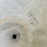 Pair of signed cement garden basins