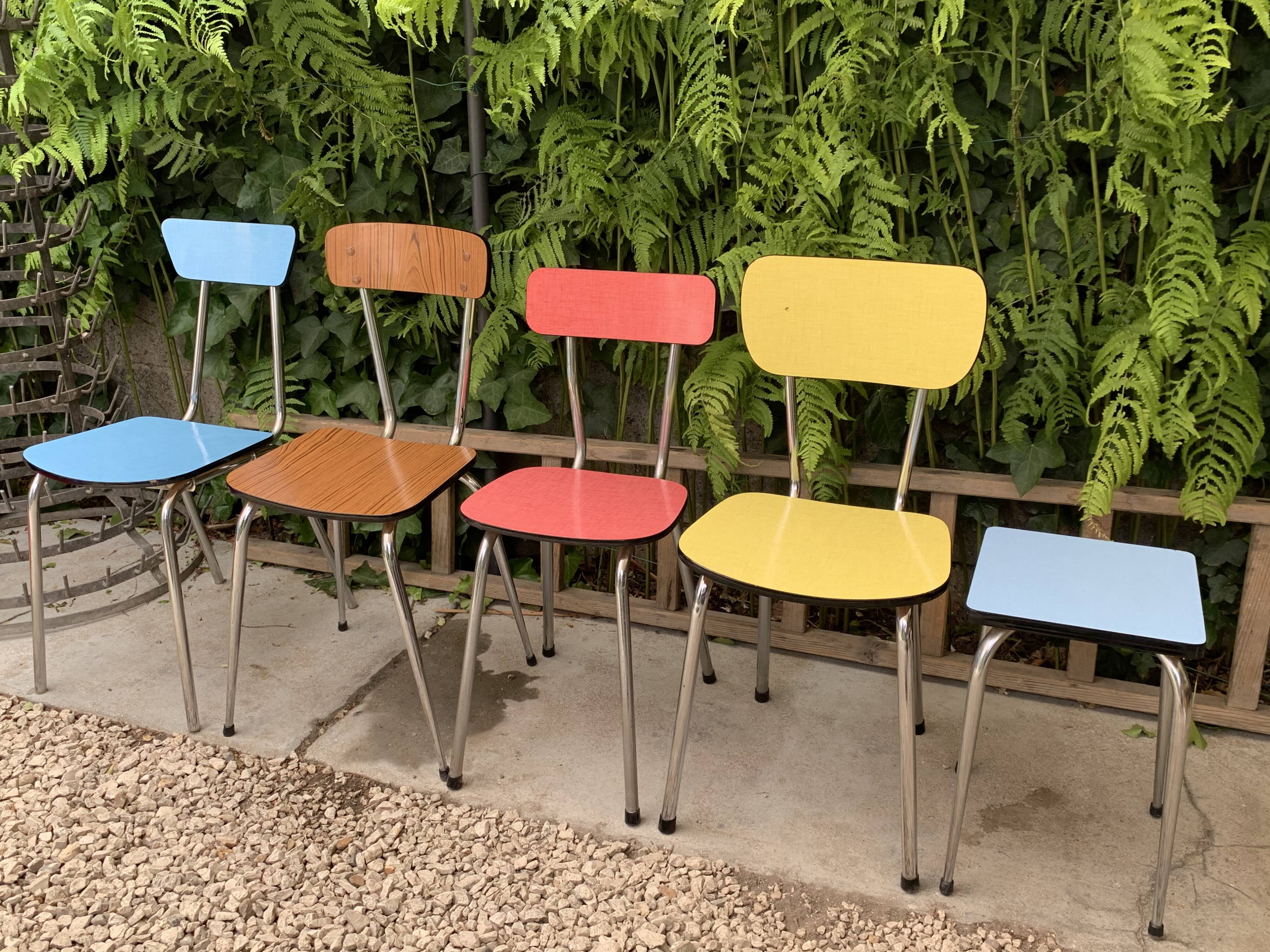Mismatched formica chairs