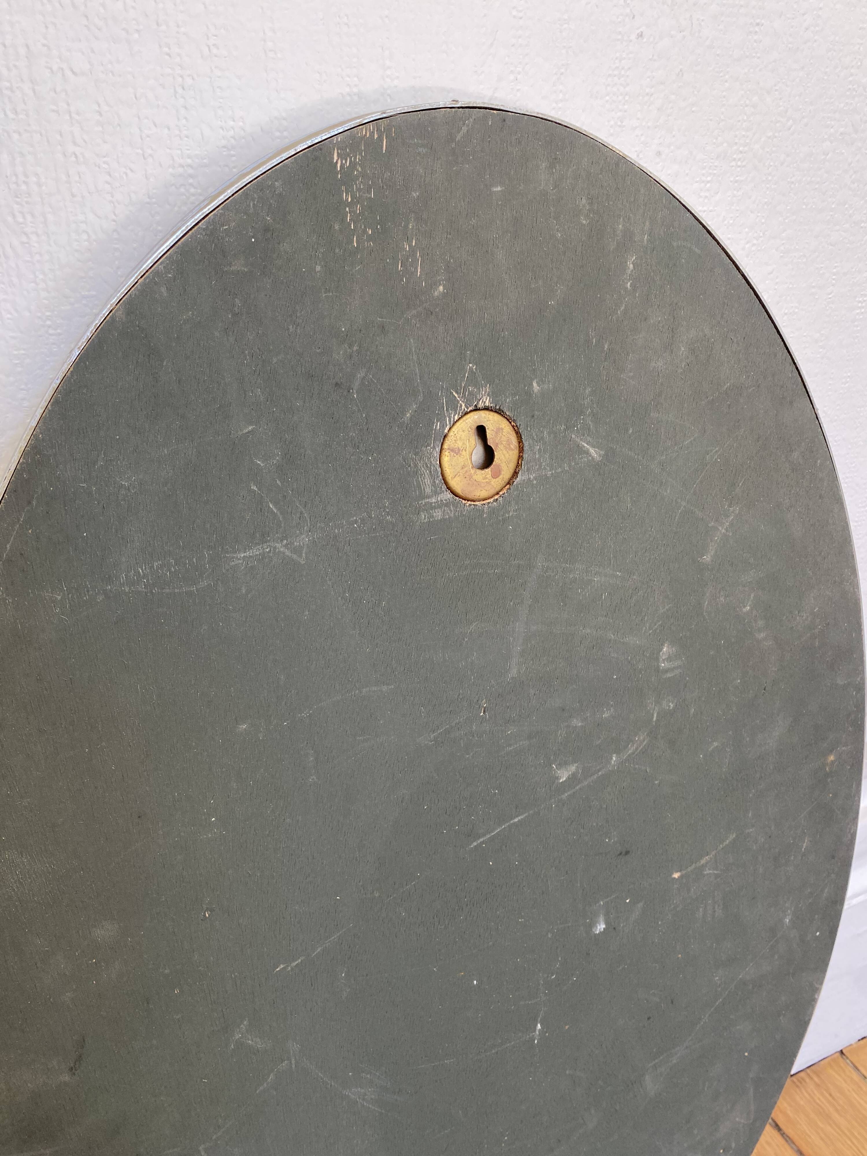 Miroir en métal argenté ancien 68x46cm