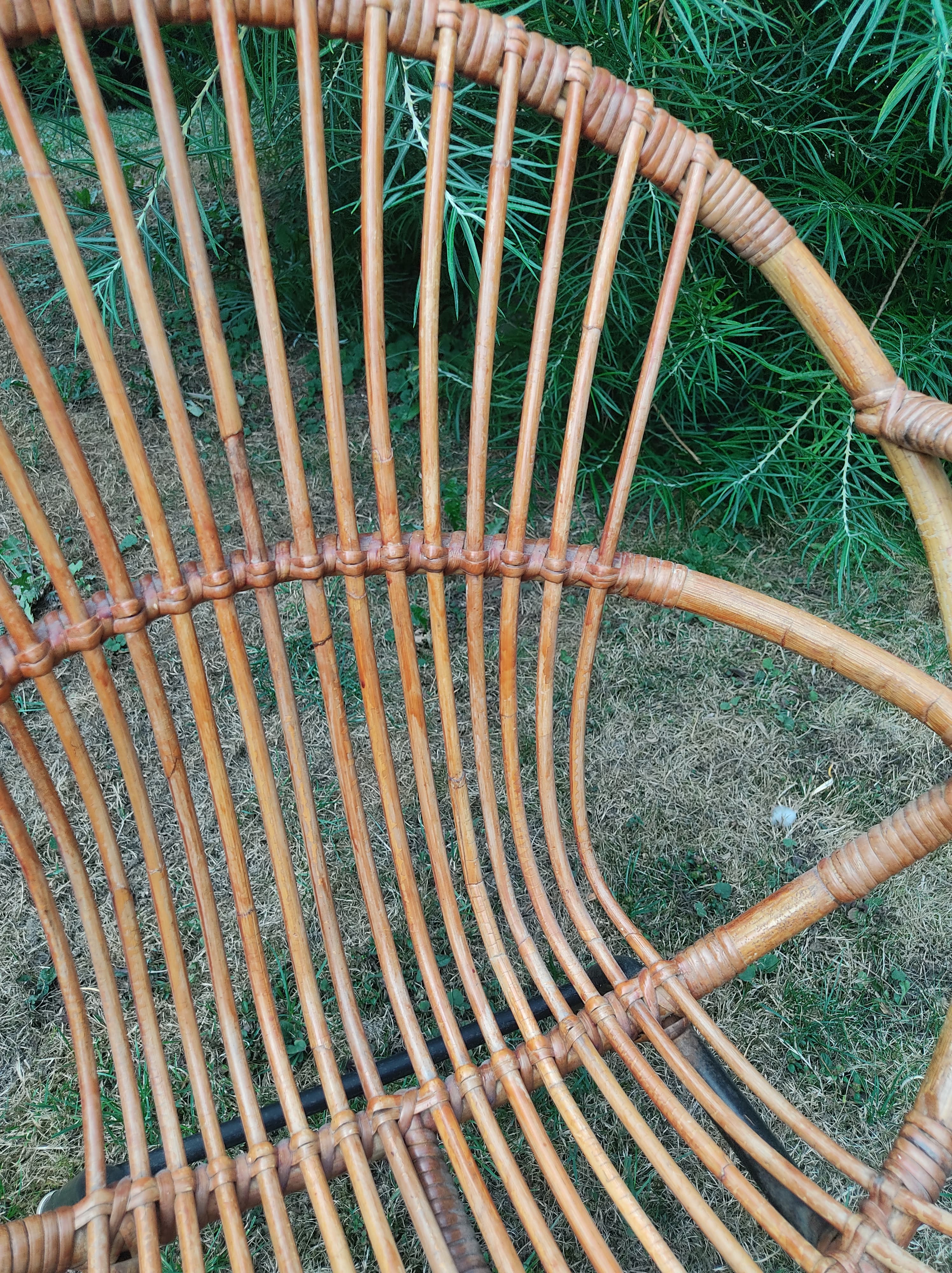 Armchair rattan basket child, vintage