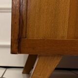 Vintage shoe cabinet with compass legs