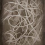 Abstract black and white interlacing drawing 1