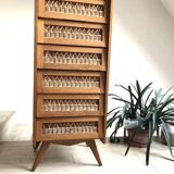 Chest of drawers / chest of drawers in wood and rattan