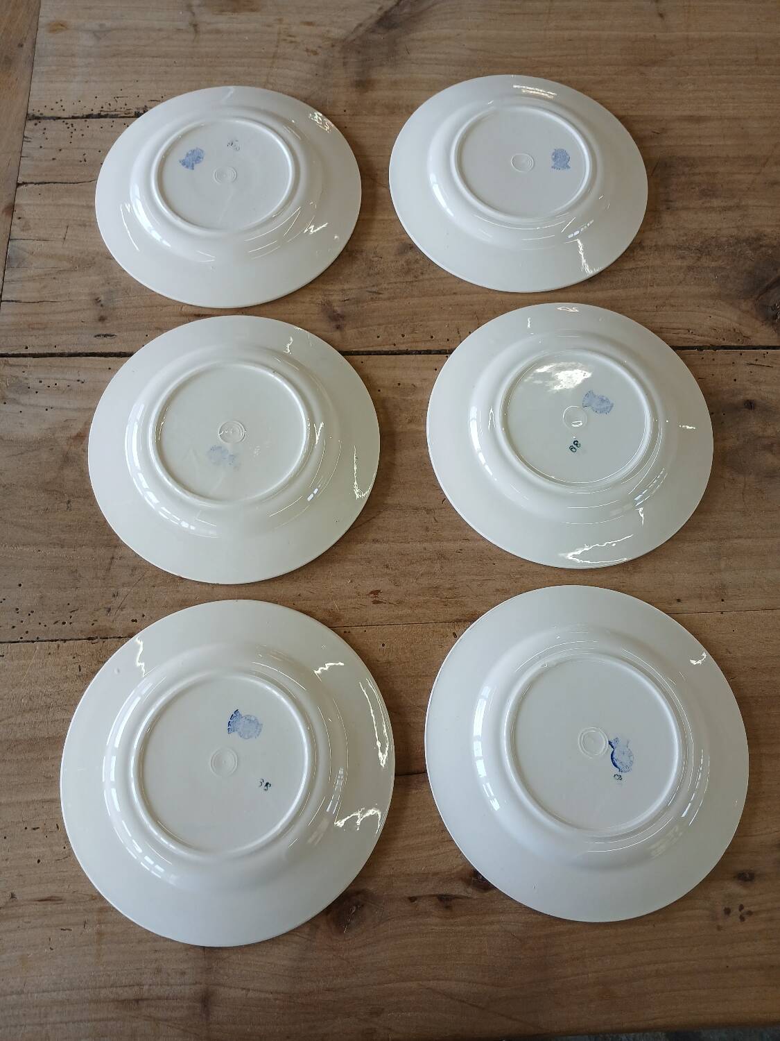 6 old Badonviller dessert plates