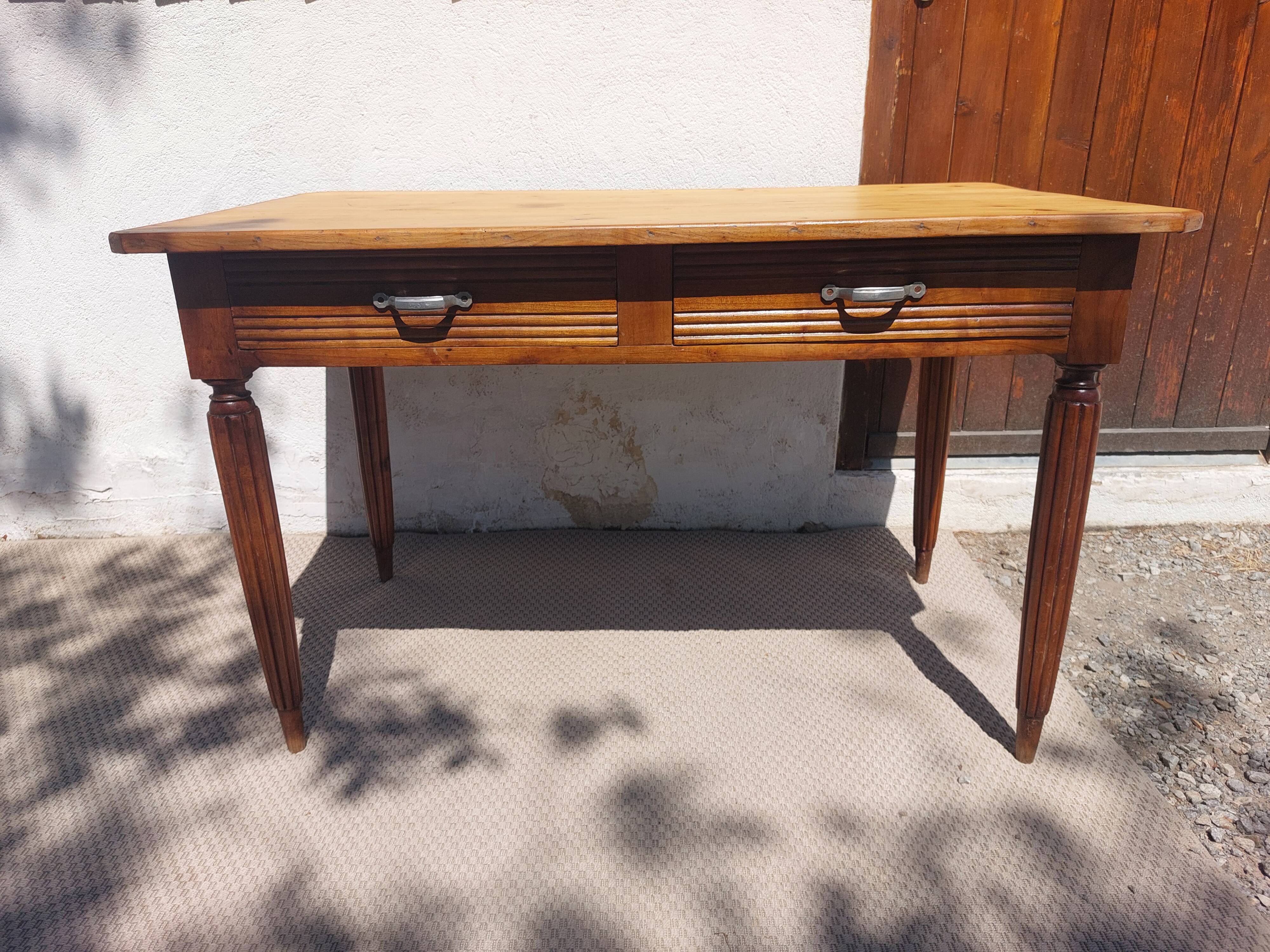 bistro table, countryside or office, 2 drawers