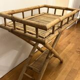 Rattan service table