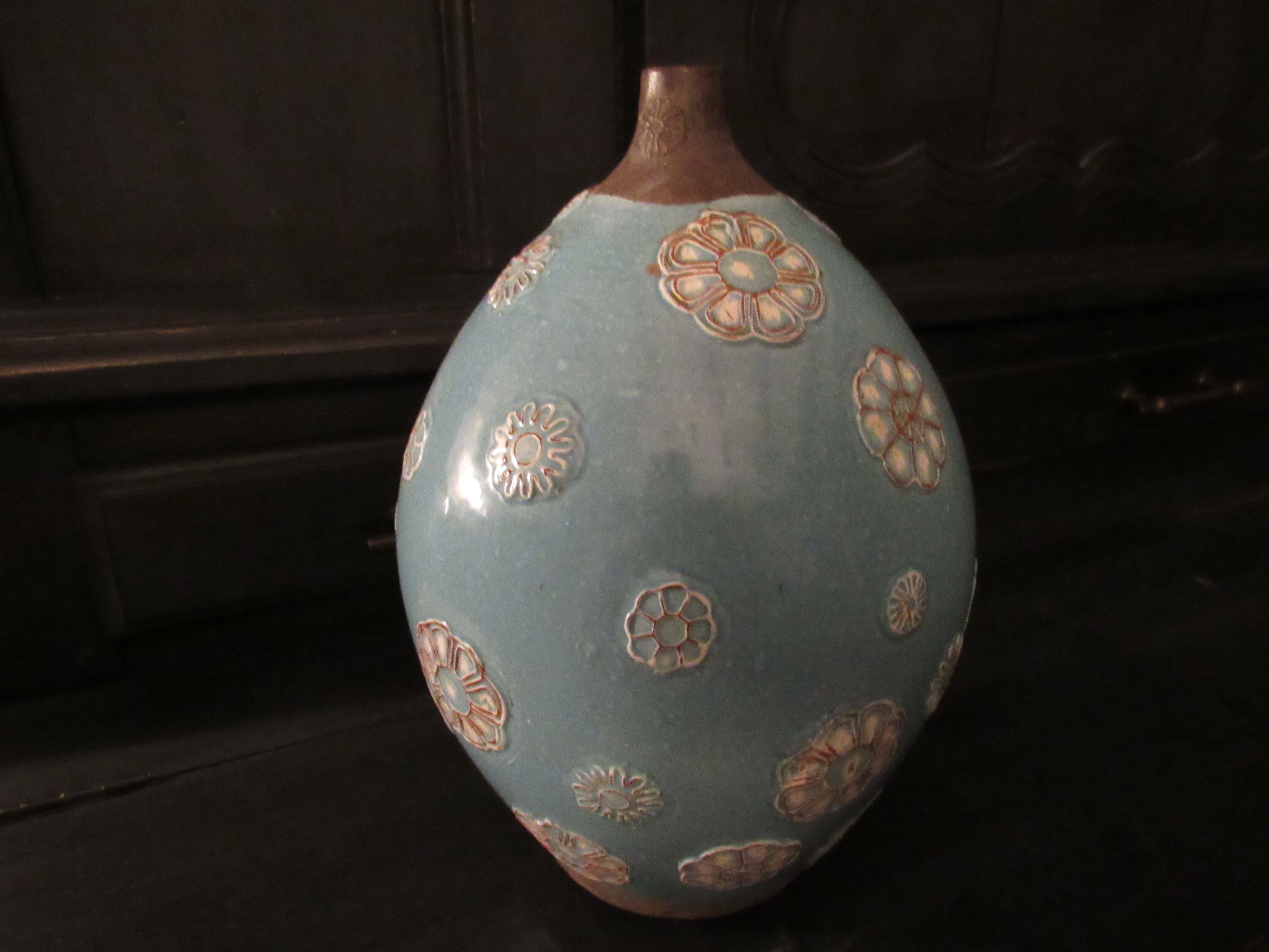 Glazed ceramic vase