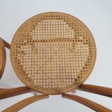 Set of 2 Mid Century Zpm Radomsko Bentwood and Cane dining chairs, 1960s