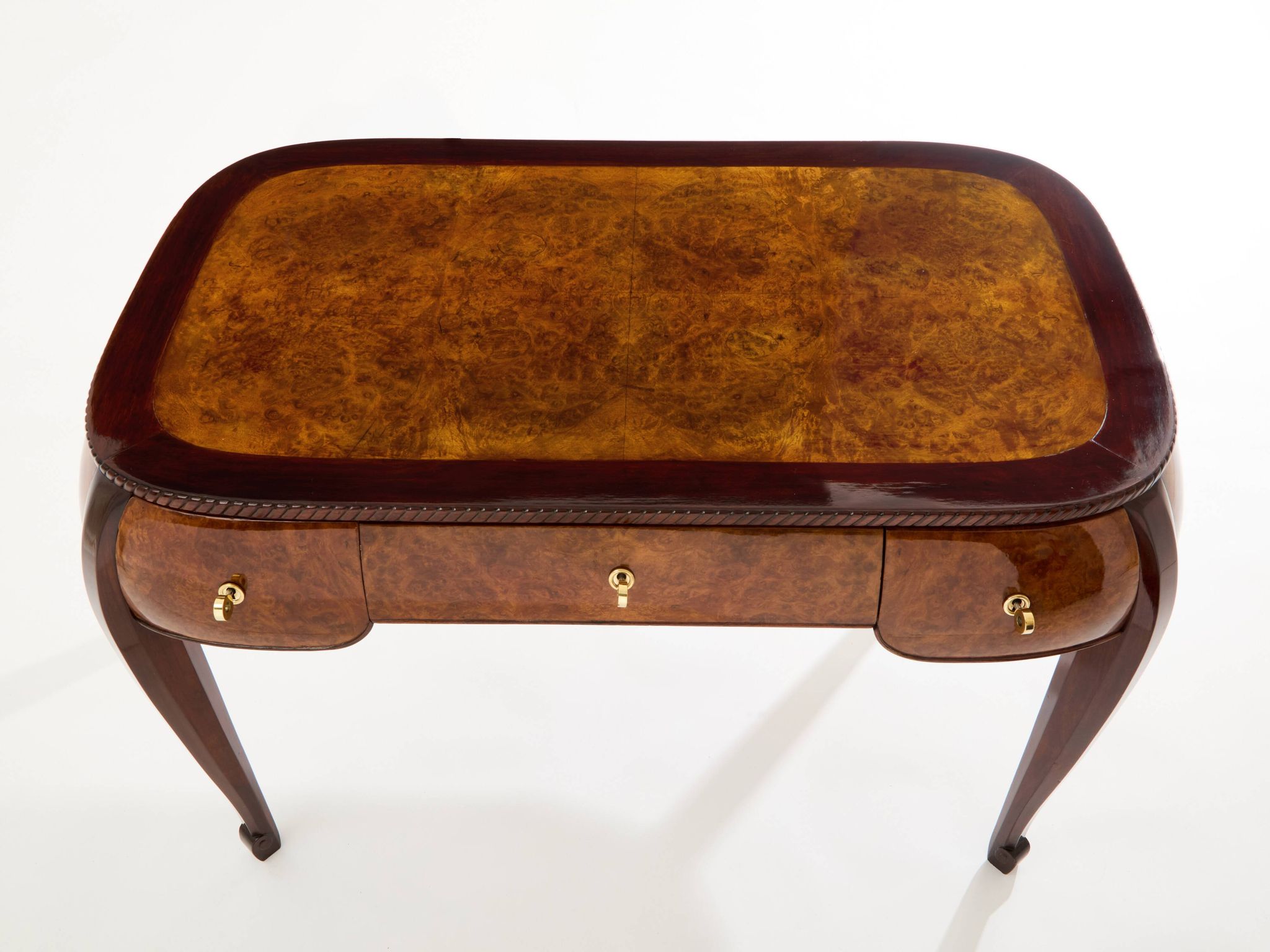 Süe & Mare desk in amboyna burl and rosewood 1921