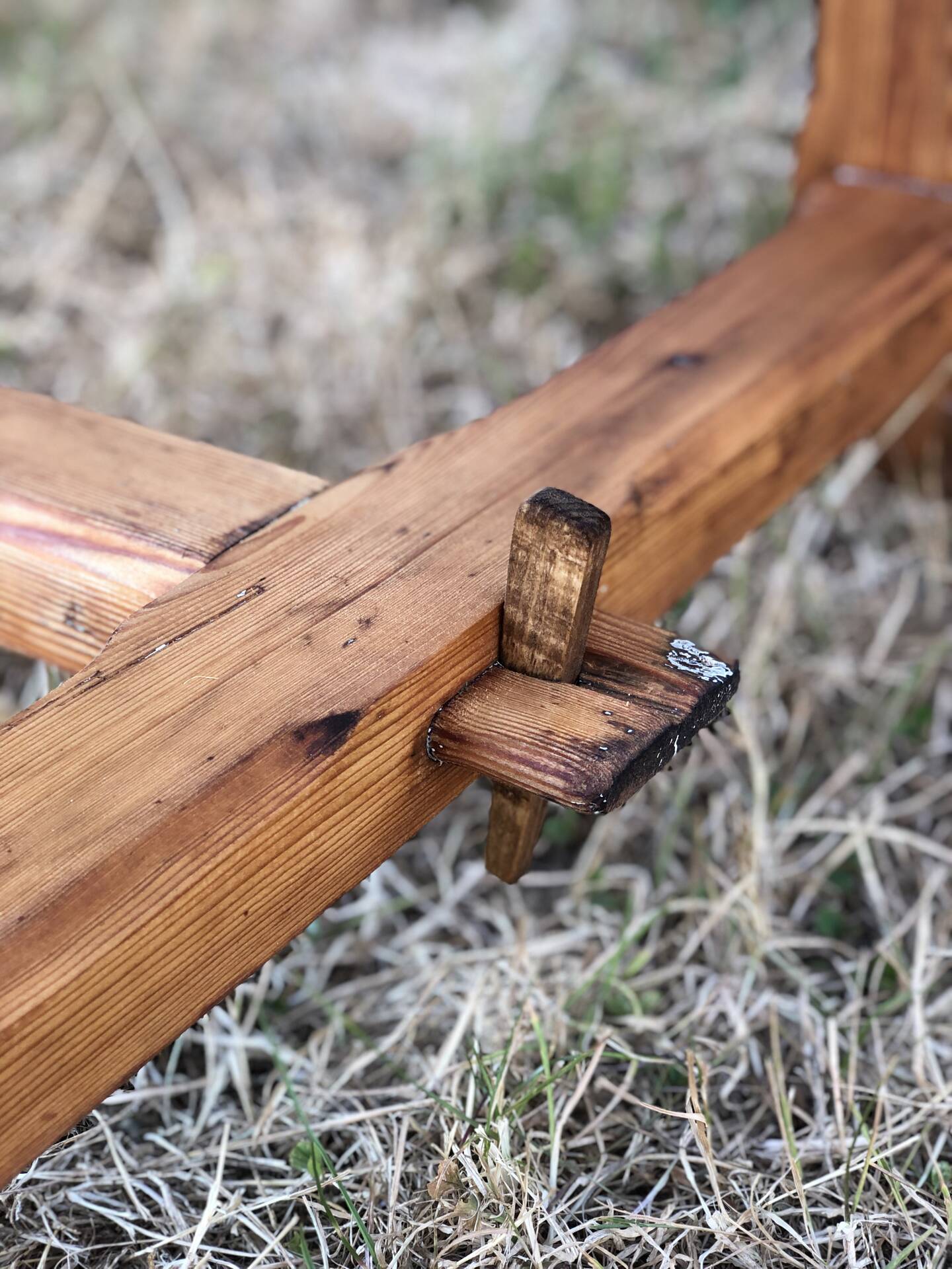 Old farmhouse table made of solid pine