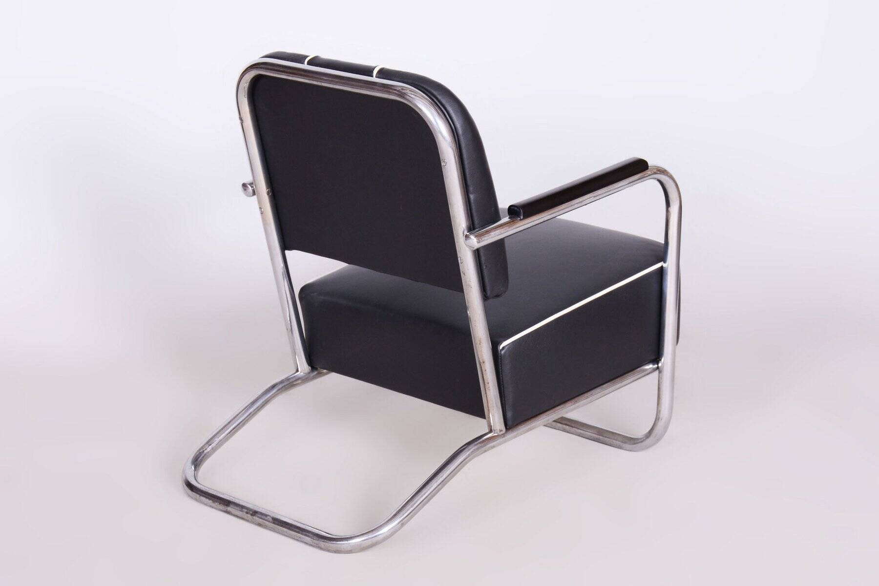 Bauhaus Lounge Chairs in Leather from Mücke Melder, 1930s, Set of 2