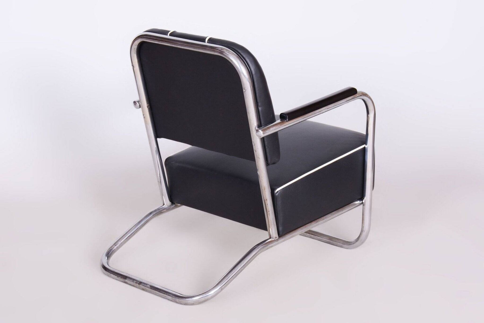 Bauhaus Lounge Chairs in Leather from Mücke Melder, 1930s, Set of 2