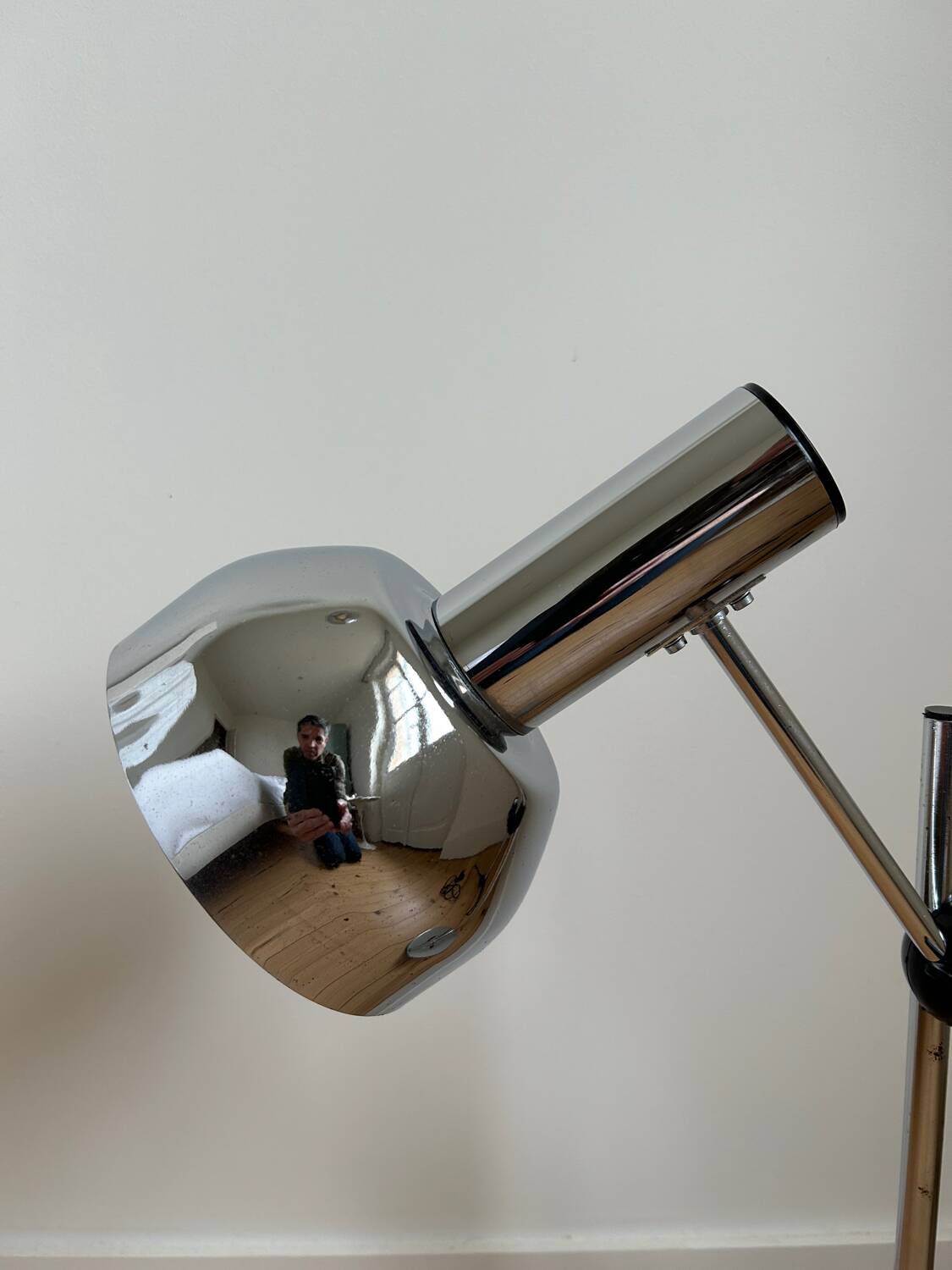 Vintage chrome metal desk lamp