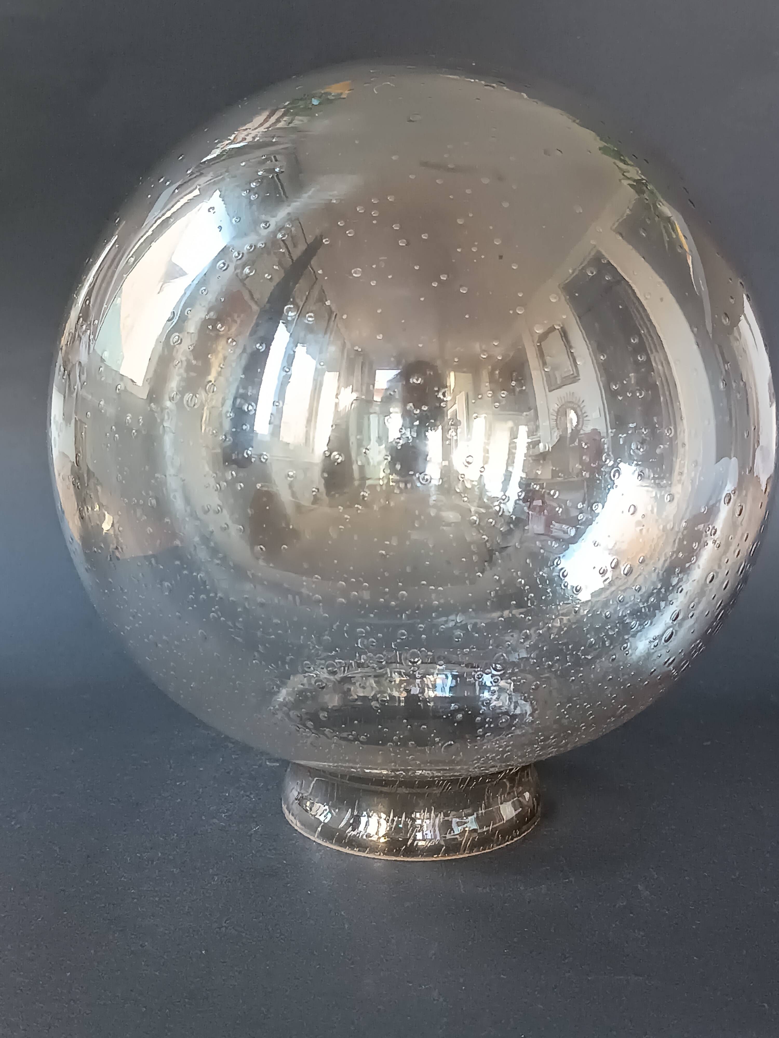 Vintage Limberg table lamp in bubbled glass and brass base