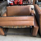 Fauteuil chauffeuse skaï 60’s