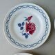 6 antique flat plates, floral decoration, 22.5 cm