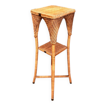 Vintage wicker plant stand