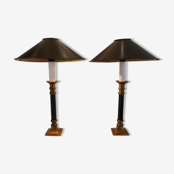 Paire de lampes bougeoir