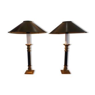 Pair of candlestick lamps