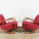 Bentwood lounge chairs with coffee table by Jindřich Halabala, 1930s, set of 3