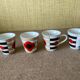 4 cups and saucers, San Marco coffee, Linda Pozzoli decor