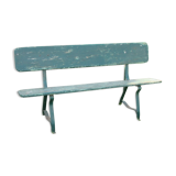 Wood and iron garden bench