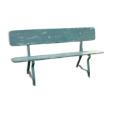 Wood and iron garden bench
