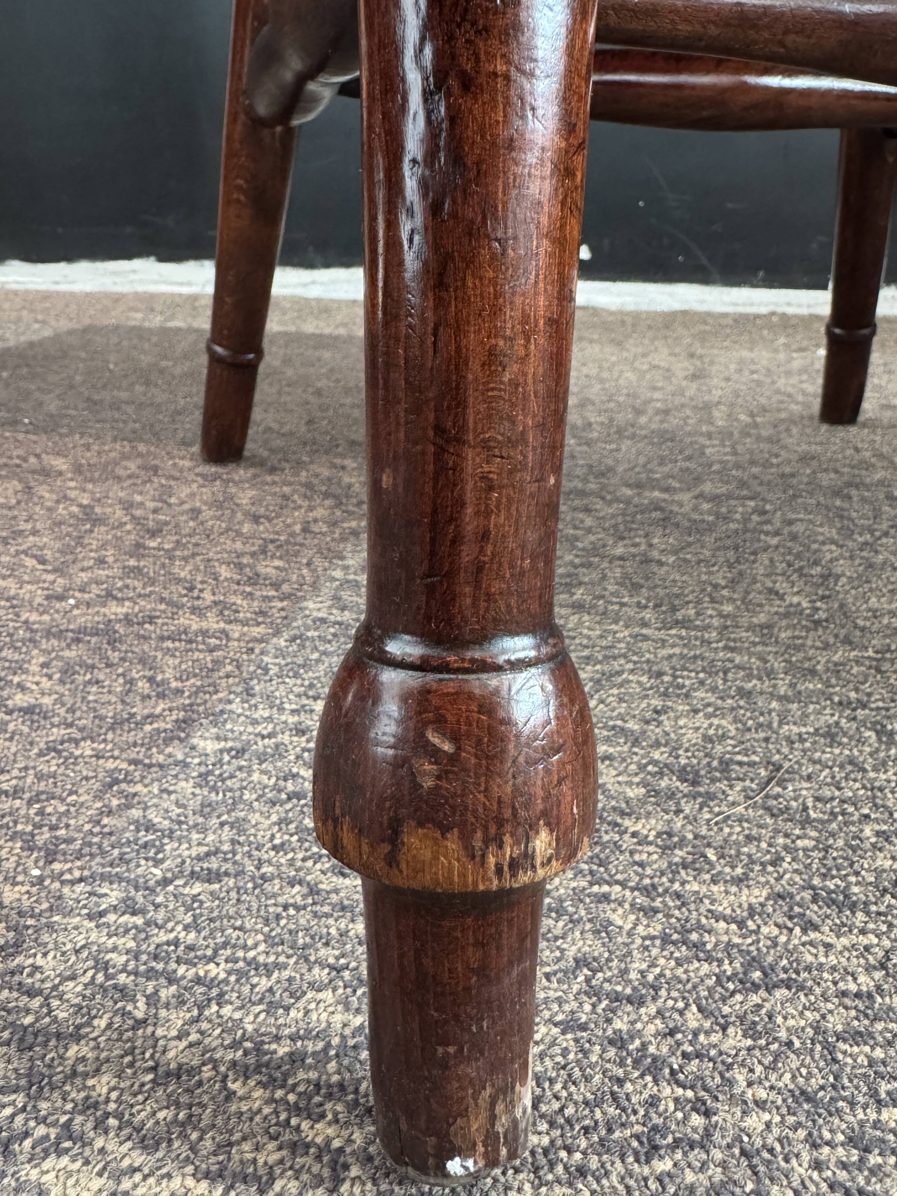 Wycombe English office chair - Dark wood