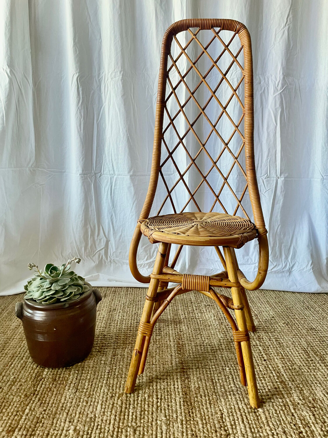 Vintage rattan chair 1960
