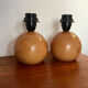 Solid wood ball lamp legs, 1980s