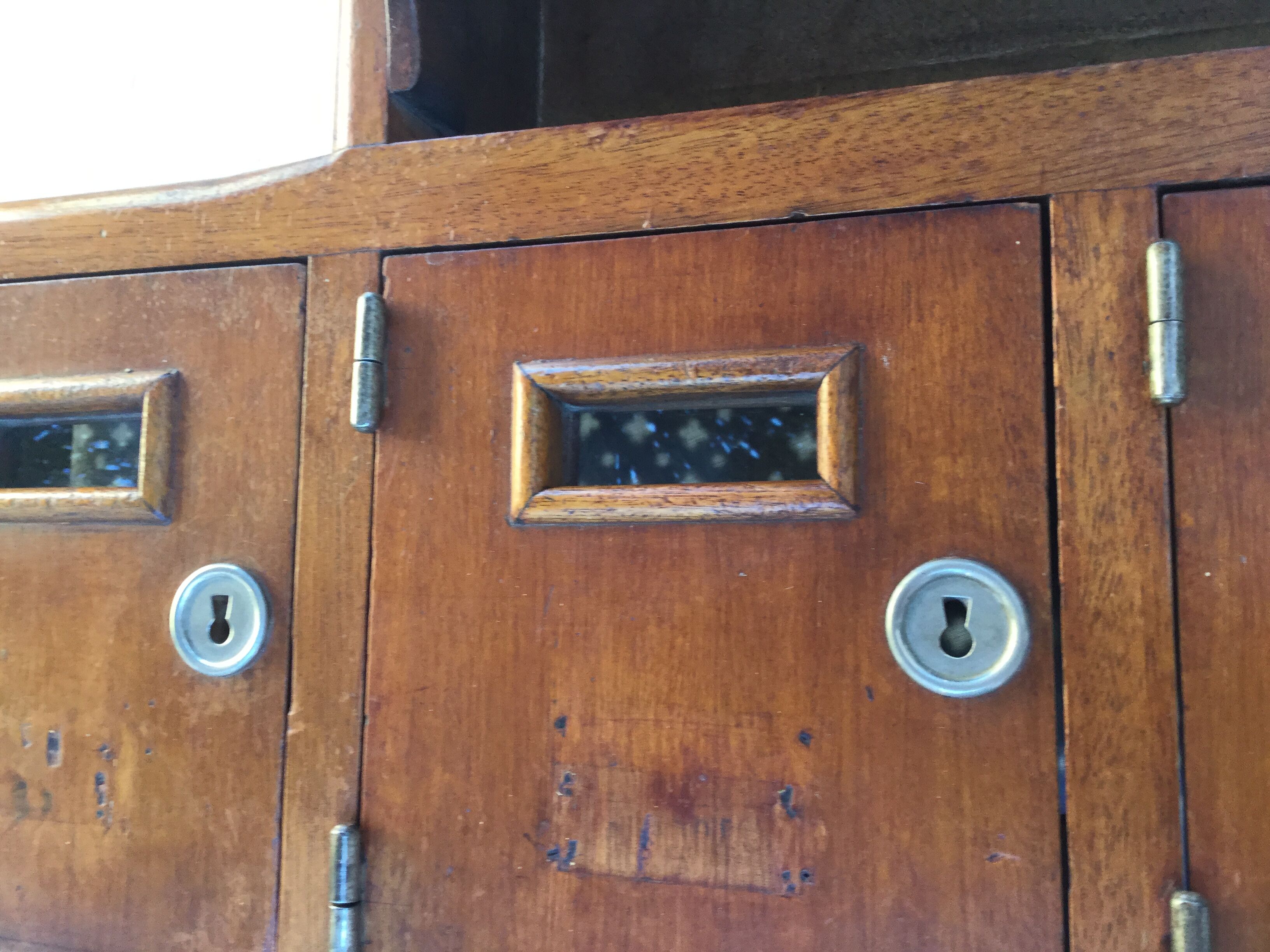 Old building mailboxes