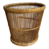 Wicker and rattan basket